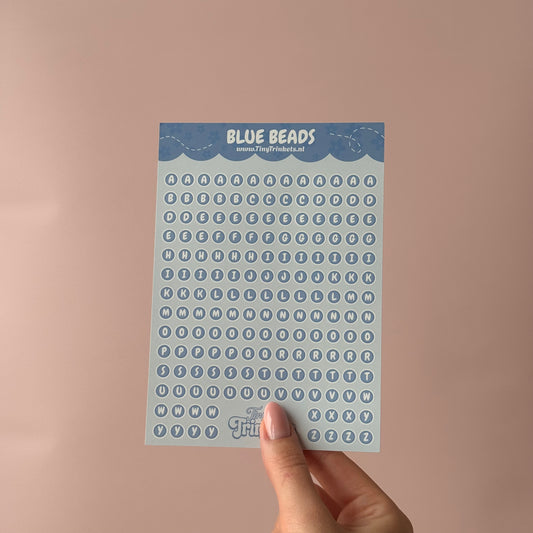 Blue Beads - Sticker Sheet