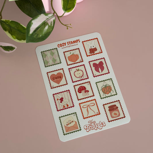Cozy Stamps - Sticker Sheet