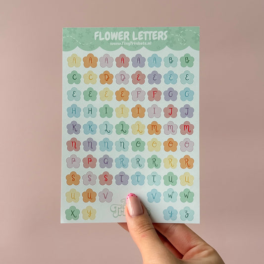 Flower Letters - Sticker Sheet