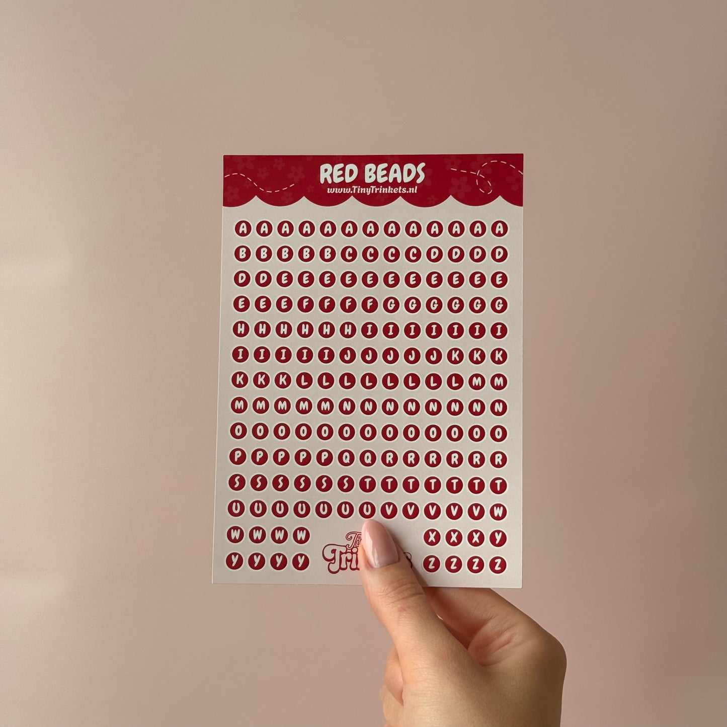 Red Beads - Sticker Sheet
