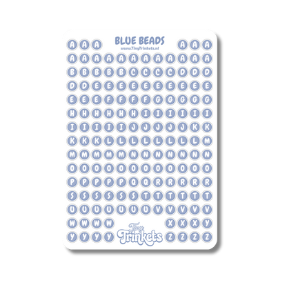 Blue Beads - Sticker Sheet