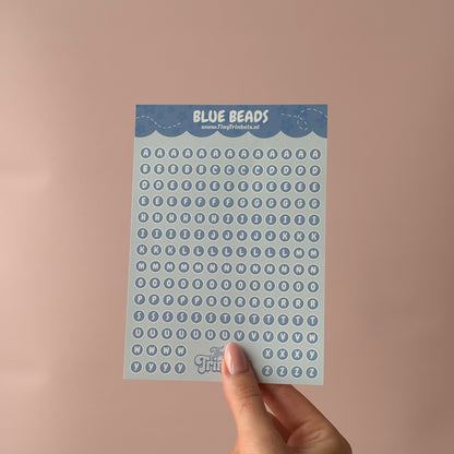 Blue Beads - Sticker Sheet
