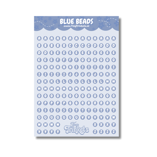 Blue Beads - Sticker Sheet