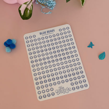 Blue Beads - Sticker Sheet