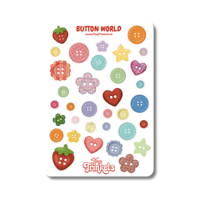 Button World - Sticker Sheet