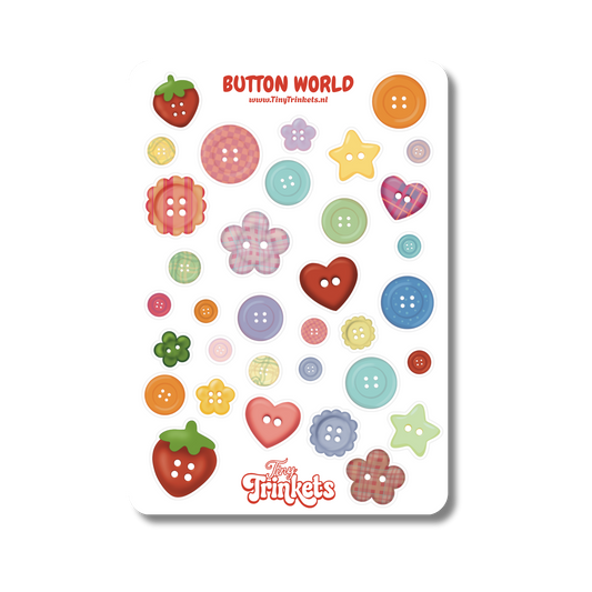 Button World - Sticker Sheet