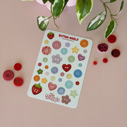 Button World - Sticker Sheet
