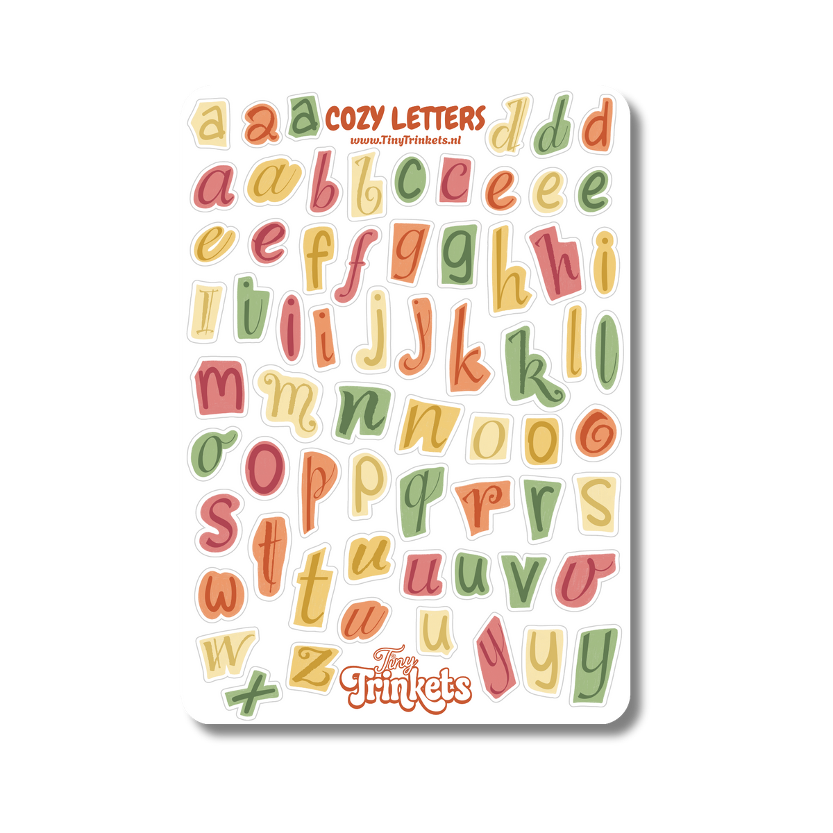 Cozy Letters - Sticker Sheet