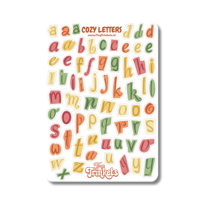 Cozy Letters - Sticker Sheet