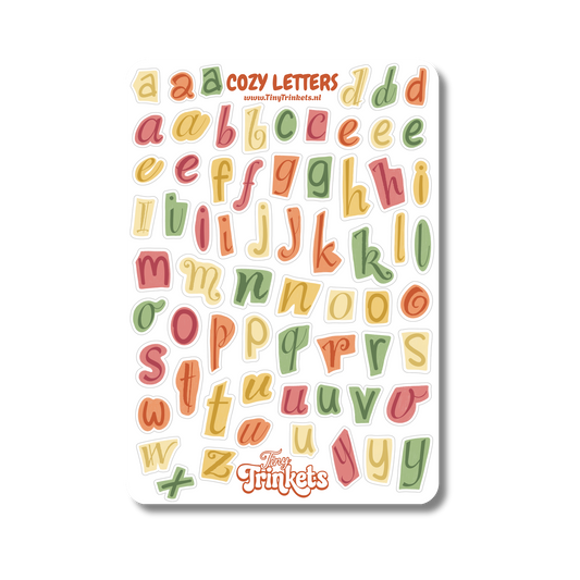 Cozy Letters - Sticker Sheet