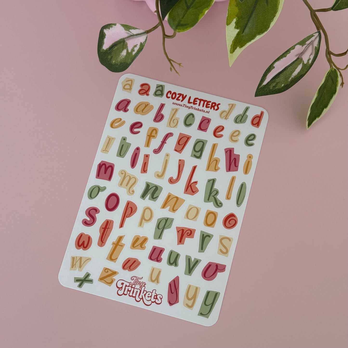 Cozy Letters - Sticker Sheet