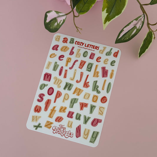 Cozy Letters - Sticker Sheet