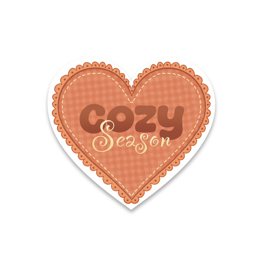 Cozy Season Heart - Single Vinyl Sticker