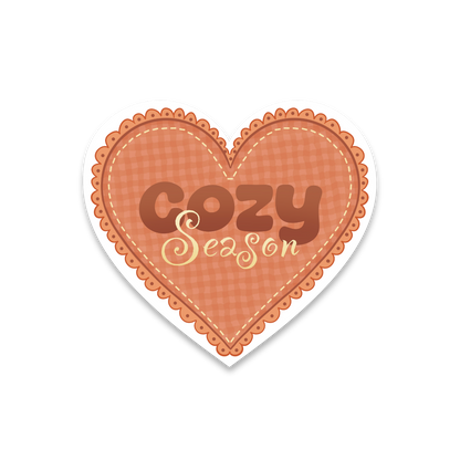 Cozy Season Heart - Single Vinyl Sticker