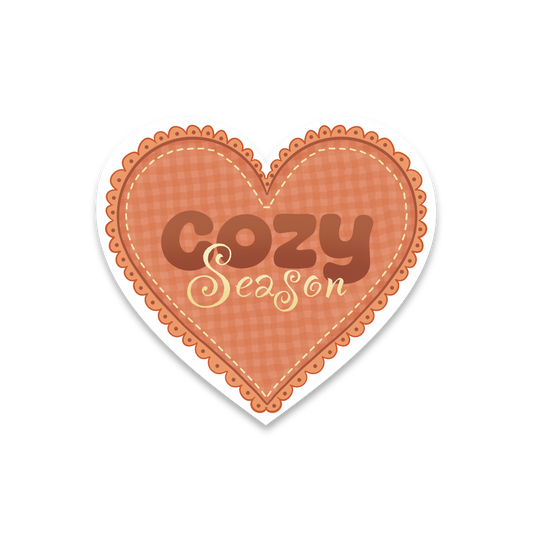 Cozy Season Heart - Single Vinyl Sticker