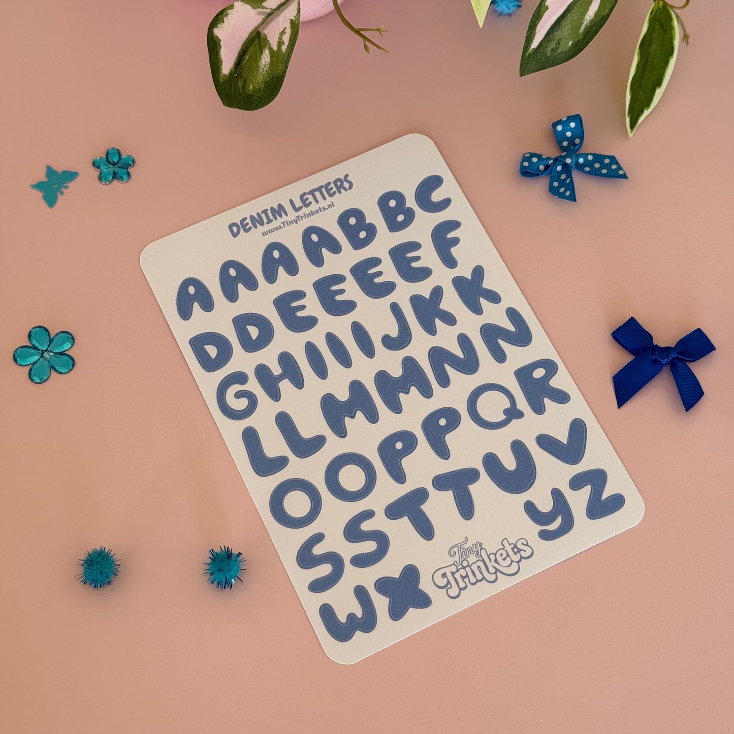 Denim Letters - Sticker Sheet