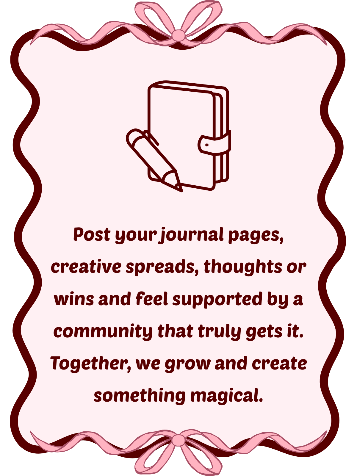 Share journal pages and creative spreads in a supportive Discord community