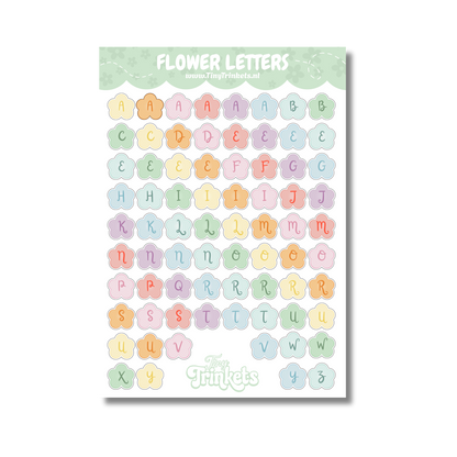 Flower Letters - Sticker Sheet
