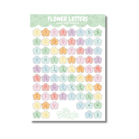 Flower Letters - Sticker Sheet