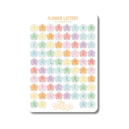 Flower Letters - Sticker Sheet