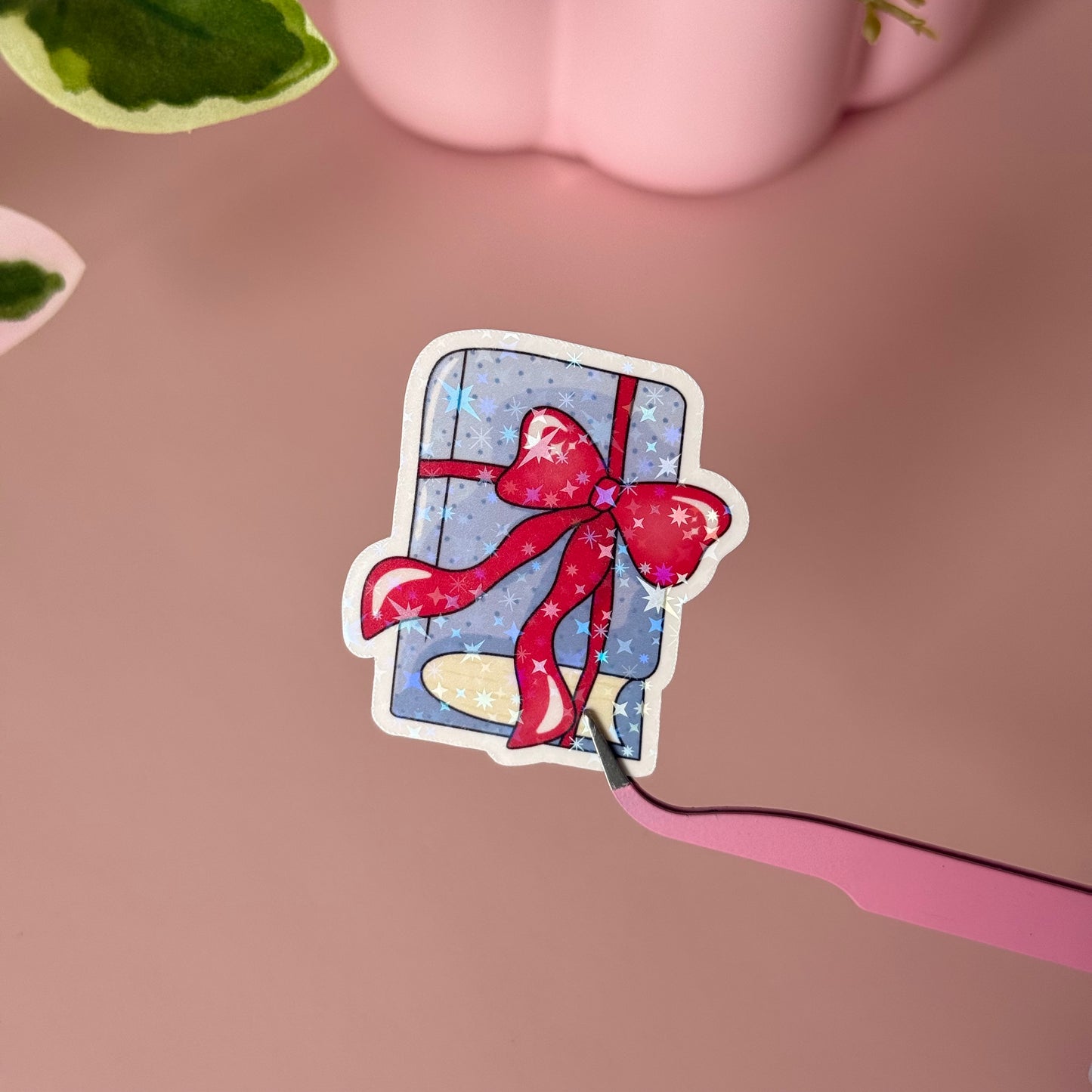 Journal Book with Bow - Single Vinyl Sticker