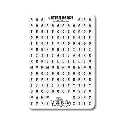 Letter Beads - Sticker Sheet