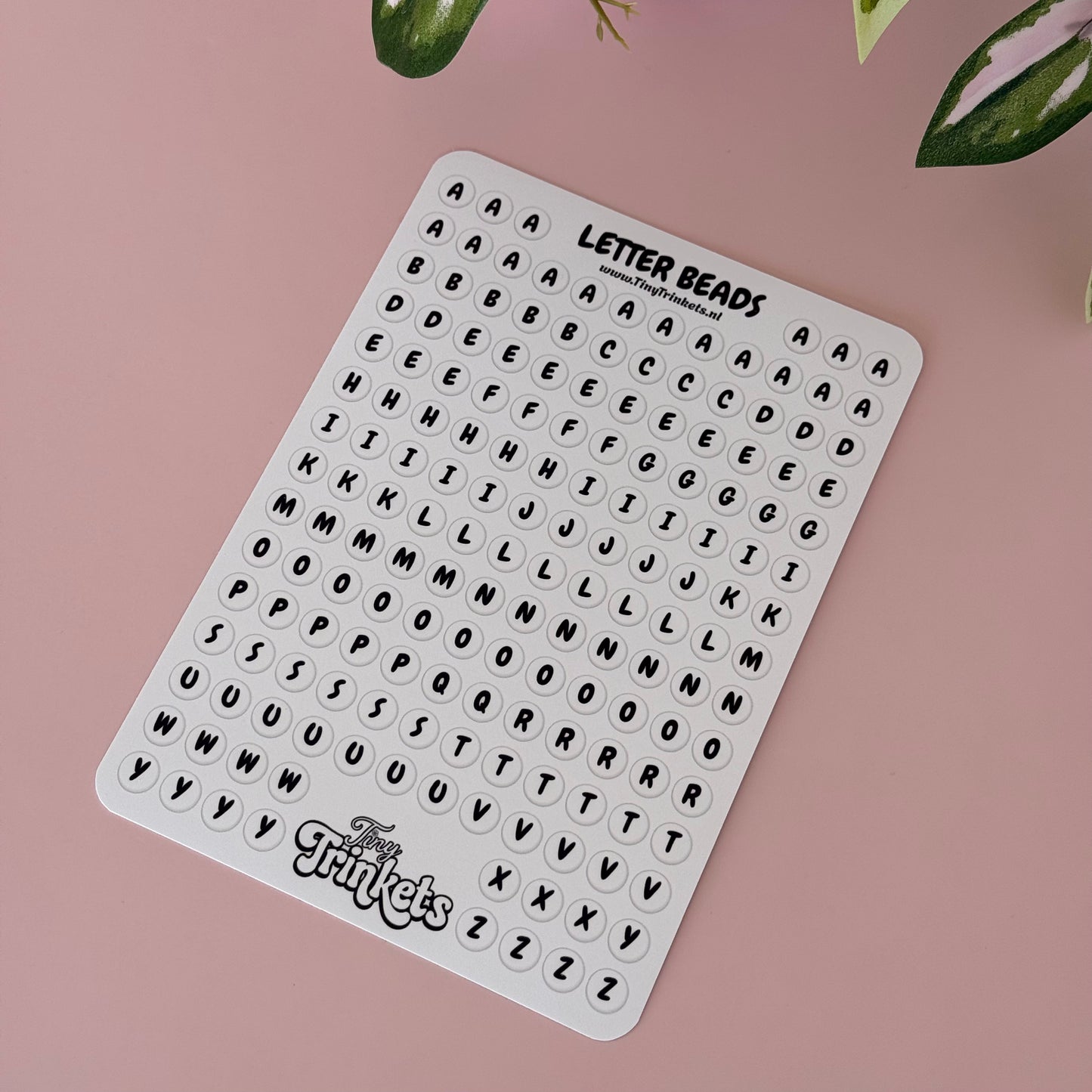 Letter Beads - Sticker Sheet