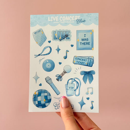 Live Concert blue - Sticker Sheet