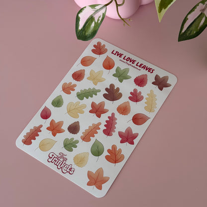 Live Love Leaves - Sticker Sheet