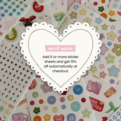 Button World - Sticker Sheet