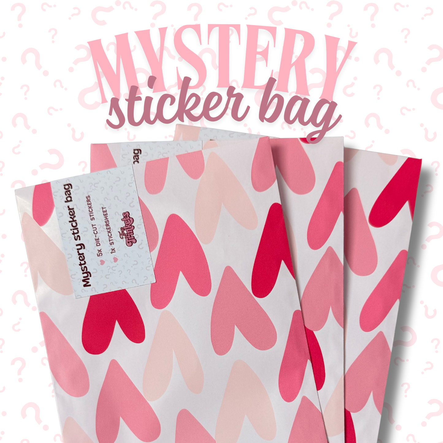 Mystery sticker bag with a surprise mix of sticker designs