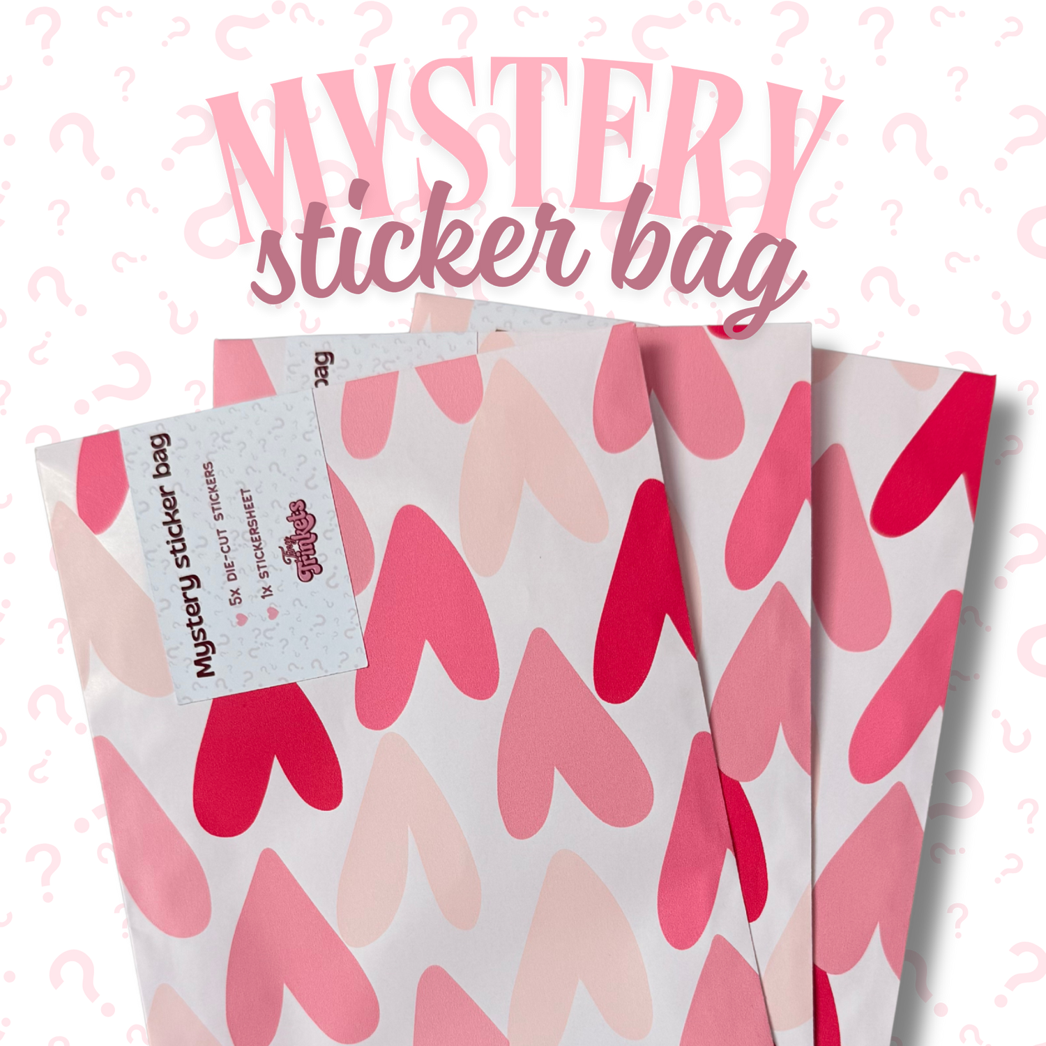 Mystery sticker bag with a surprise mix of sticker designs