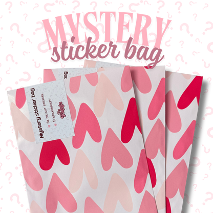 Mystery sticker bag with a surprise mix of sticker designs