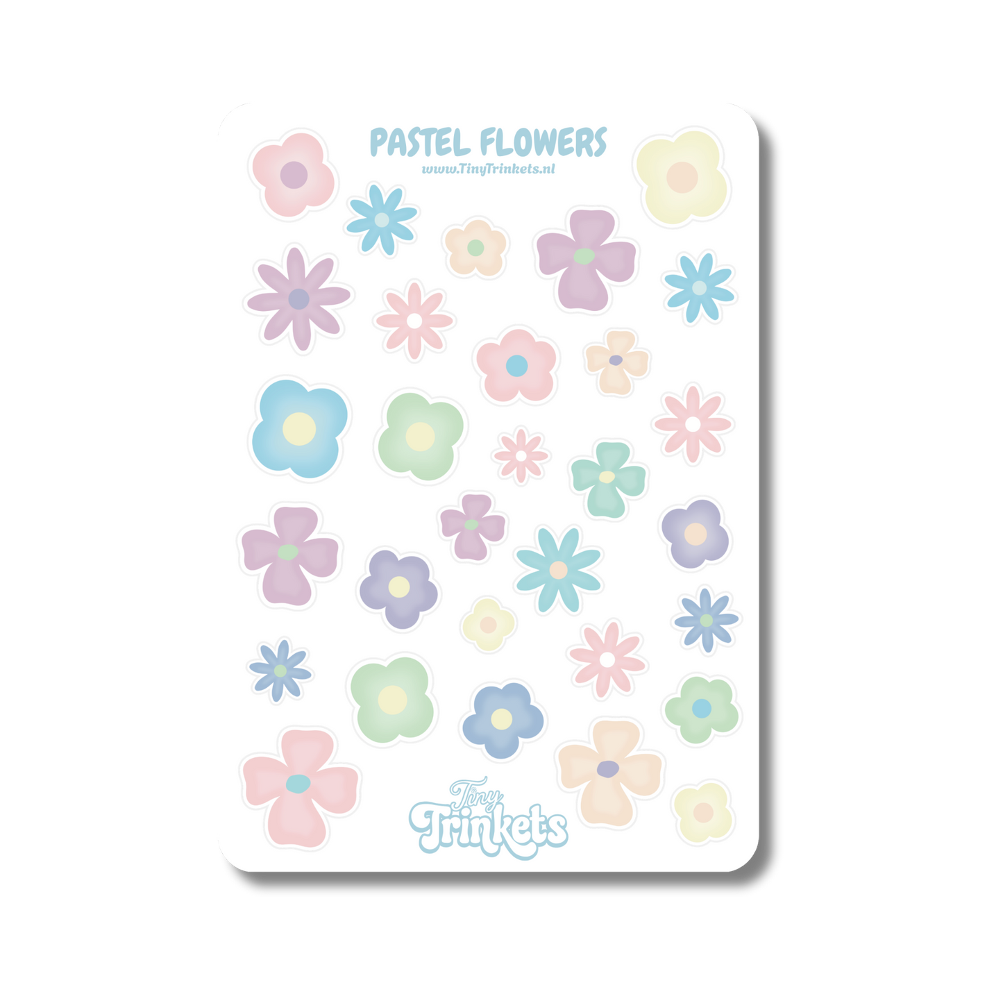 Pastel Flowers - Sticker Sheet