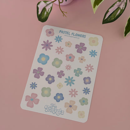 Pastel Flowers - Sticker Sheet