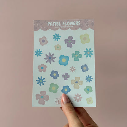 Pastel Flowers - Sticker Sheet