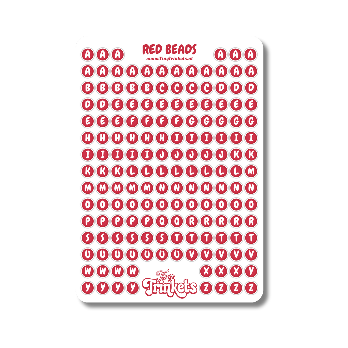 Red Beads - Sticker Sheet