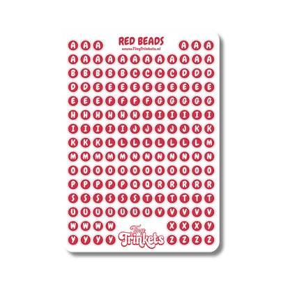 Red Beads - Sticker Sheet