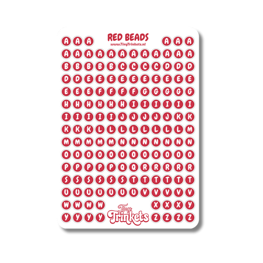 Red Beads - Sticker Sheet