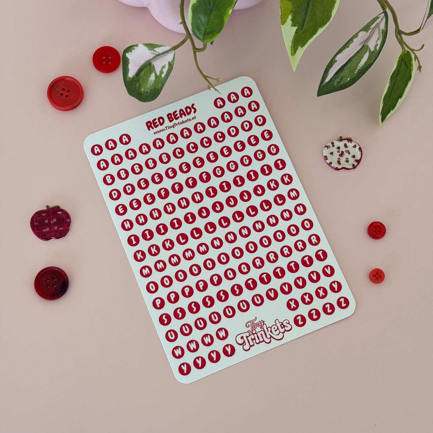 Red Beads - Sticker Sheet