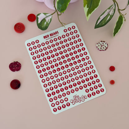 Red Beads - Sticker Sheet