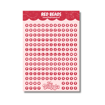 Red Beads - Sticker Sheet