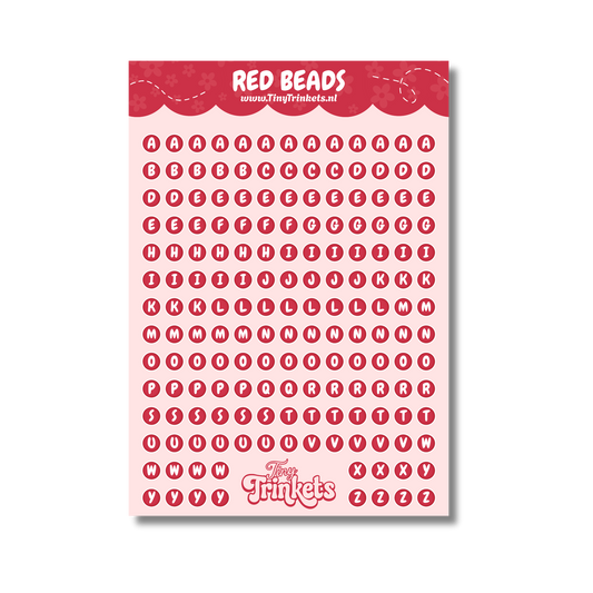 Red Beads - Sticker Sheet